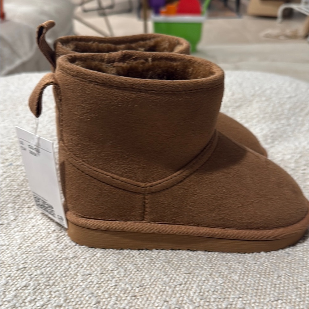 H&M Brown Suede Ankle Boots with Plush Lining